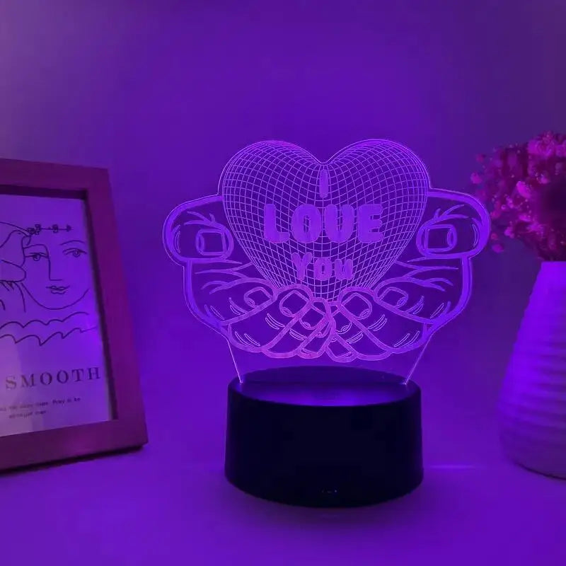 Lampka „Kocham Cię” – Efekt 3D LOVE