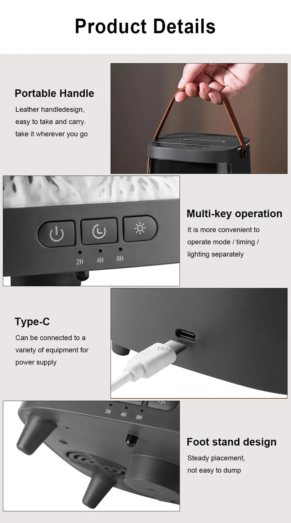 RAUGEE FLAME HUMIDIFIER