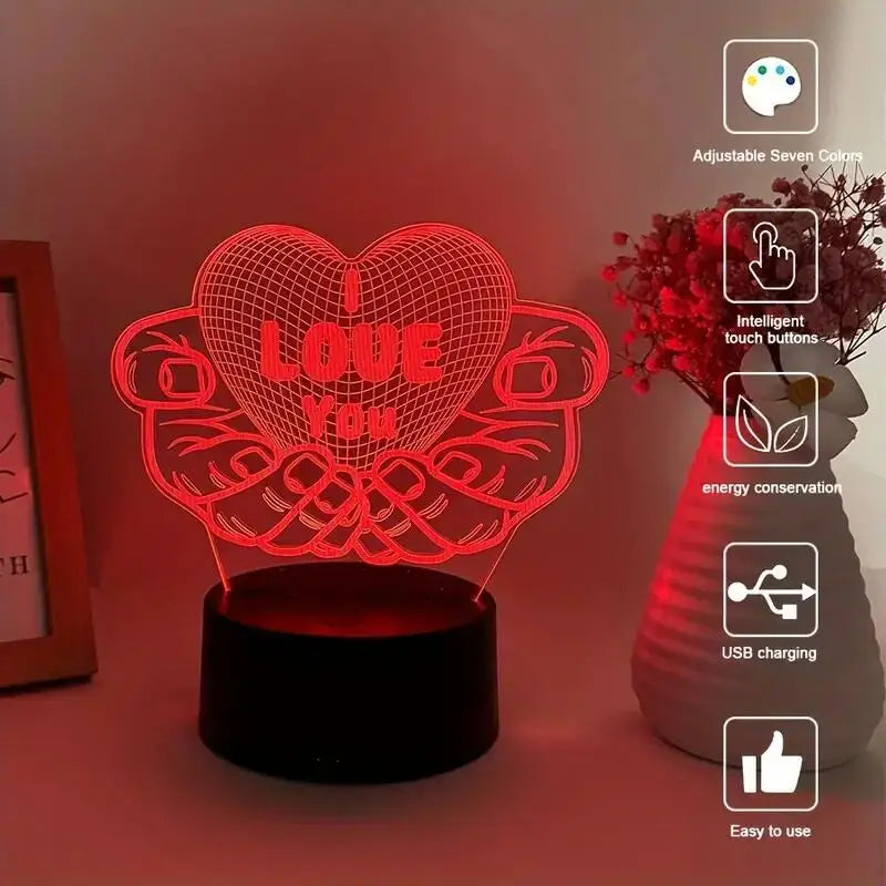 Lampka „Kocham Cię” – Efekt 3D LOVE