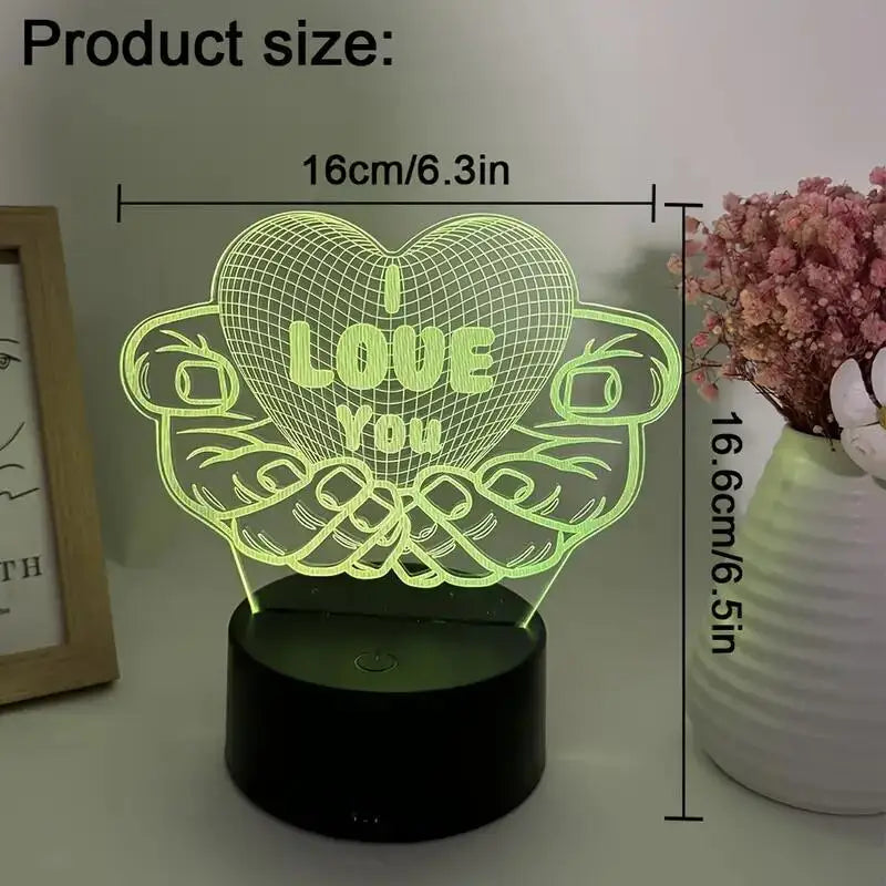 Lampka „Kocham Cię” – Efekt 3D LOVE