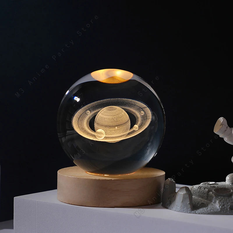 Księżycowa Kula – Lampka 3D z Planetami