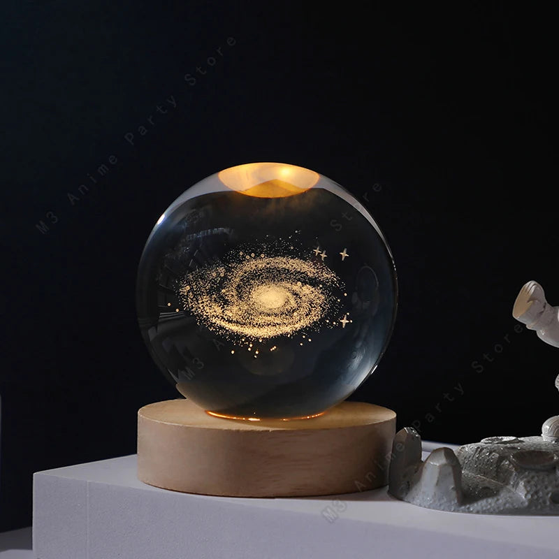 Księżycowa Kula – Lampka 3D z Planetami
