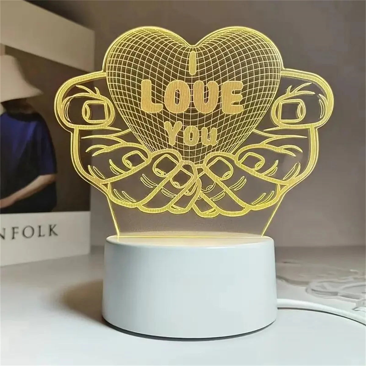 Lampka „Kocham Cię” – Efekt 3D LOVE