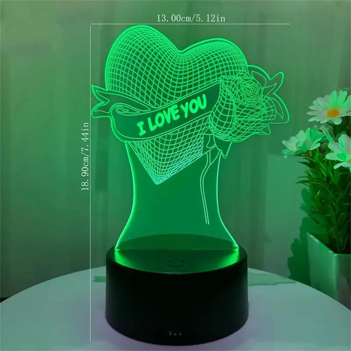❤️ Lampka Nocna 3D „Serce dla Dwojga”